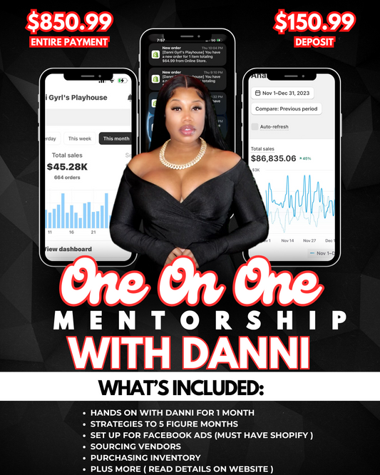 1 on 1 Mentorship with Danni