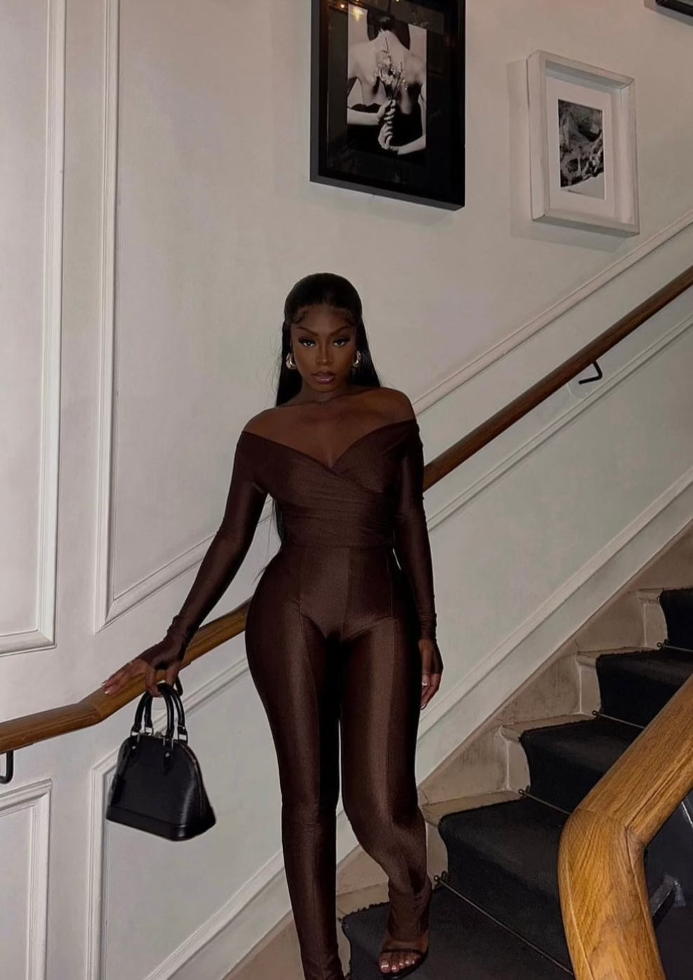 Diamond Gyrl - Brown 2 Piece Set