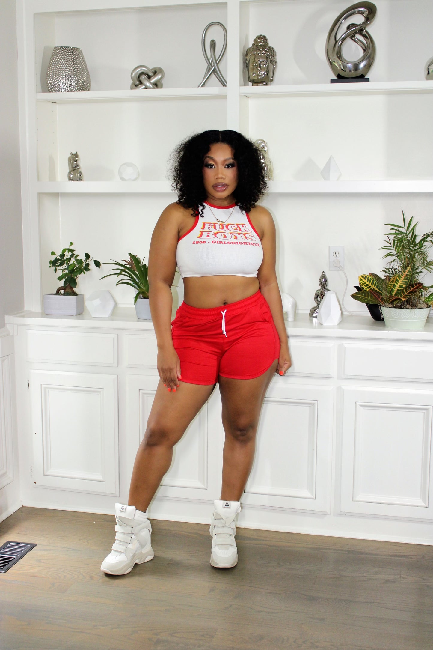 Baller Gyrl Shorts- Red