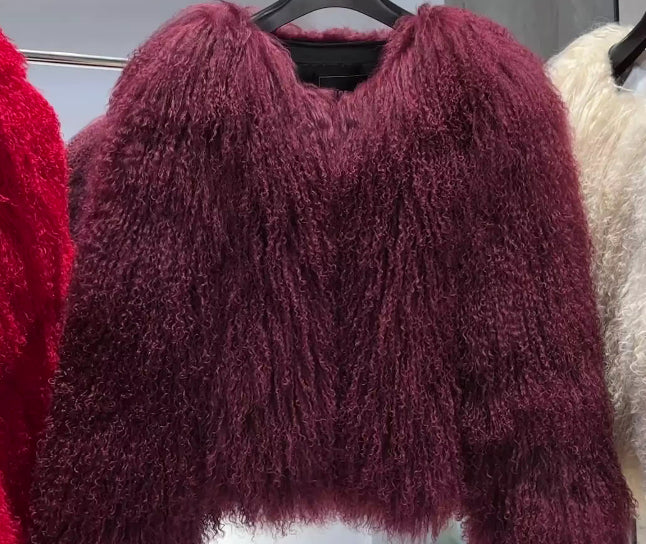 Gyrls Get Money - Mongolian Crop Fur Coat