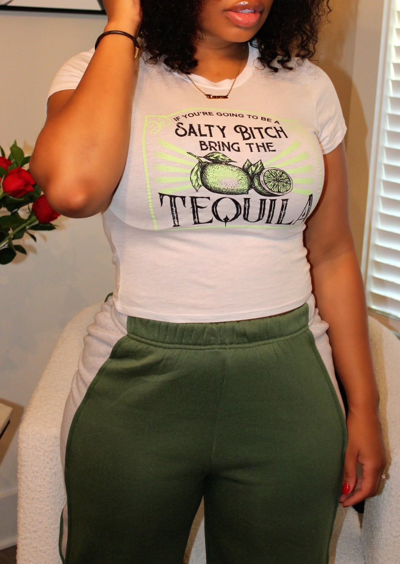 Bring the Tequila Crop Shirt