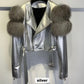 Gyrls Get Money - Genuine Leather Biker Jacket w/ Fox Fur