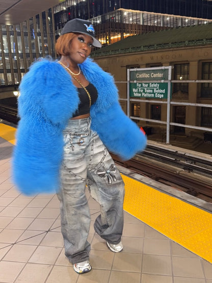 Gyrls Get Money - Mongolian Crop Fur Coat