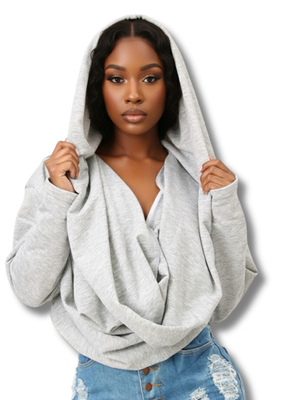 Multi Wear Draped Sweatshirt