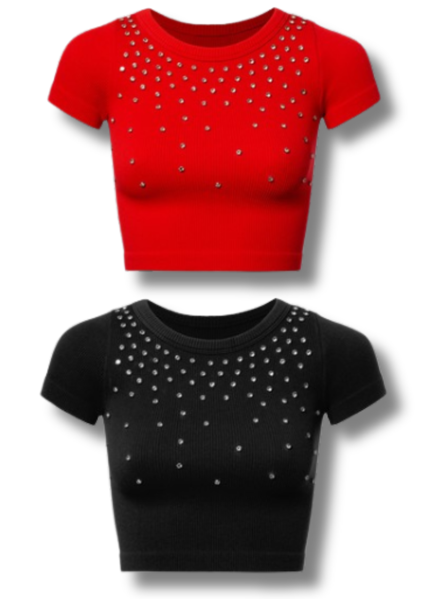Rhinestone Short Sleeve Top
