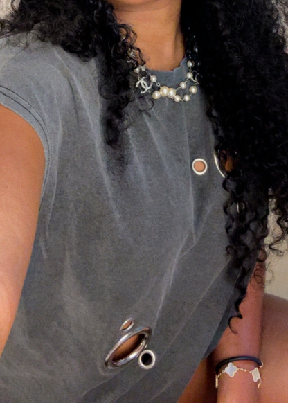 Back Drop Ring Oversize Tee