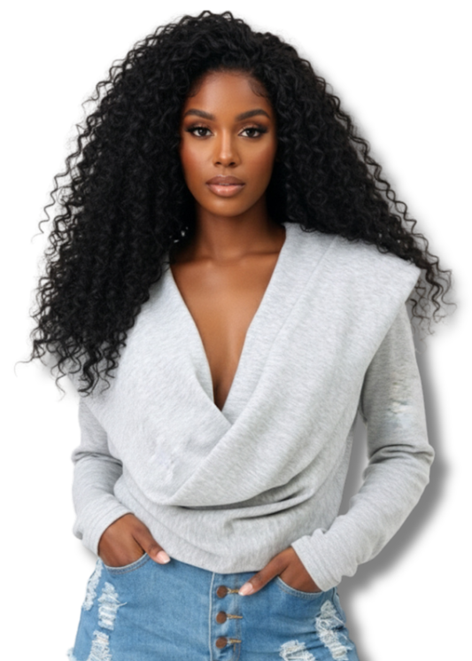 Multi Wear Draped Sweatshirt