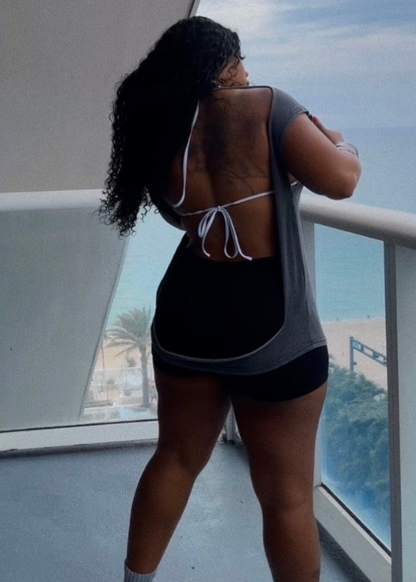 Back Drop Ring Oversize Tee