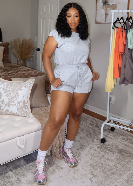 Chill Vibes Romper W/ Cutout Back