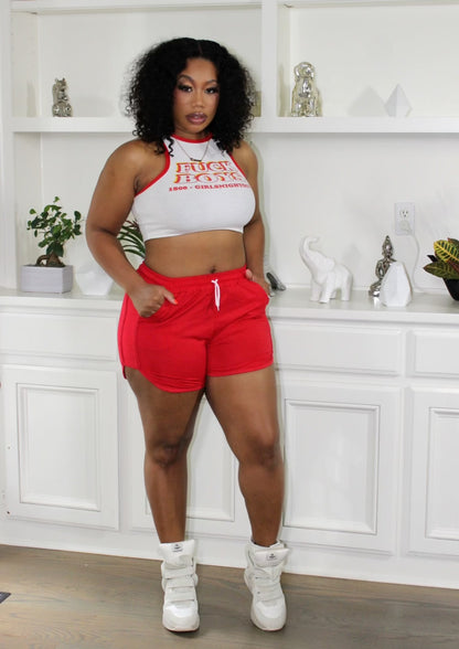 Baller Gyrl Shorts- Red