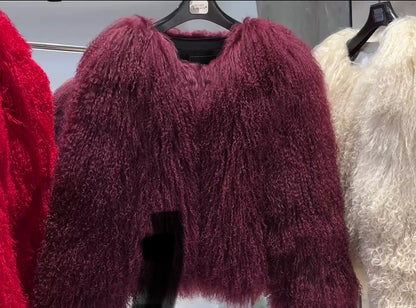 Gyrls Get Money - Mongolian Crop Fur Coat