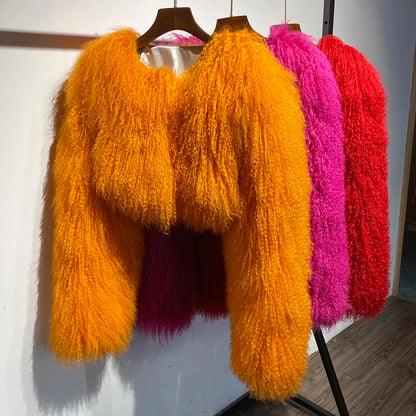 Gyrls Get Money - Mongolian Crop Fur Coat