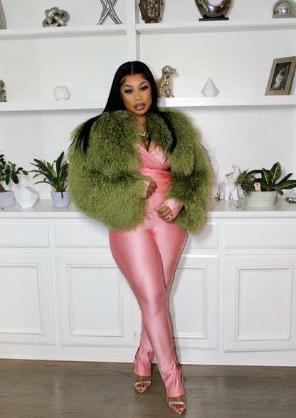 Gyrls Get Money - Mongolian Crop Fur Coat