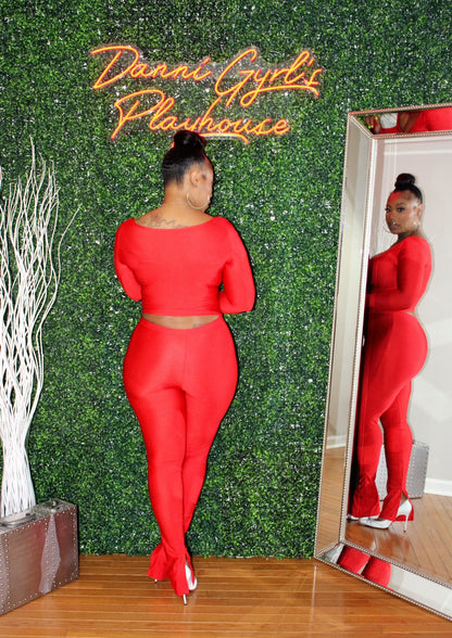 Diamond Gyrl - Red 2 Piece Set