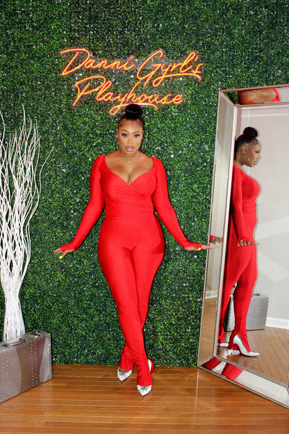 Diamond Gyrl - Red 2 Piece Set