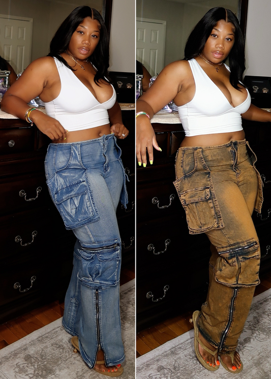 Zip & Go Cargo Jeans - Buy 2 Get 1 “Free"