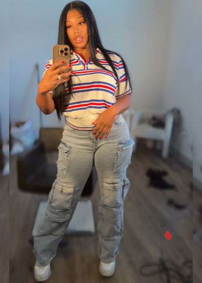 Stripe Polo Gyrl - TShirt