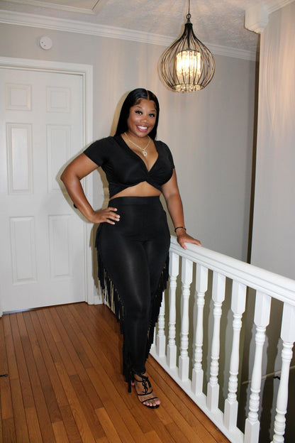 Selena  2 piece Set - Black