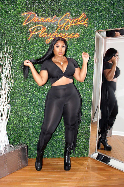Selena  2 piece Set - Black