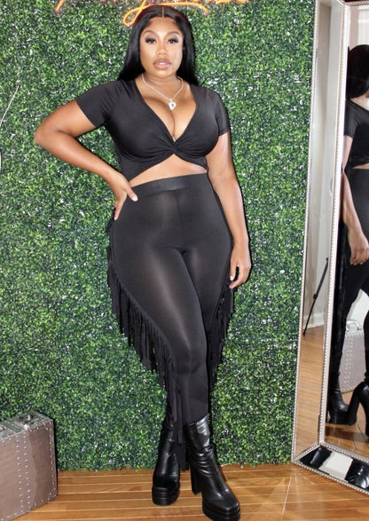 Selena  2 piece Set - Black