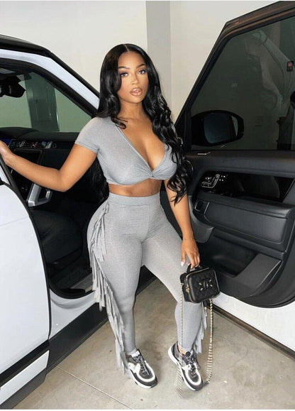 Selena 2 piece Set -Grey